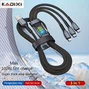 PD100W Fast Charging USB-C Cable for Samsung Galaxy Xiaomi Redmi MacBook iPad iPhone
