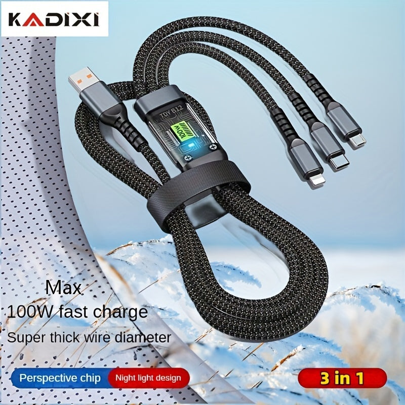 PD100W Fast Charging USB-C Cable for Samsung Galaxy Xiaomi Redmi MacBook iPad iPhone