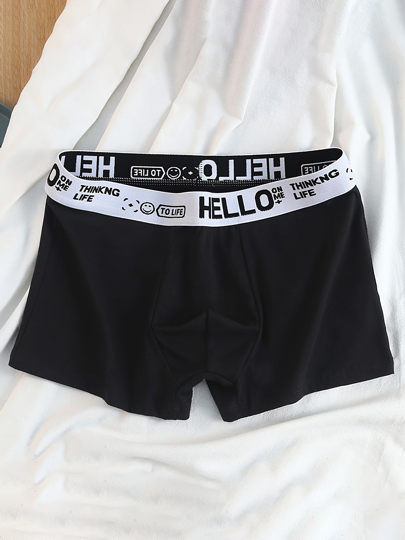 Men's Cotton Underwear Shortie Large Size Solid Color Medium Stretch Comfortable Casual