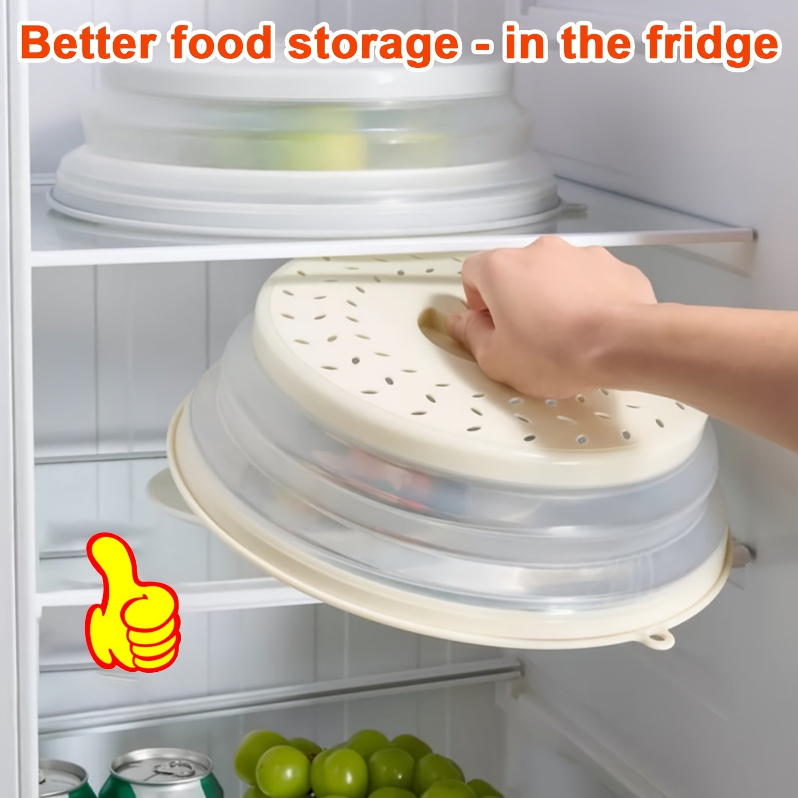 Silicone Microwave Splash Cover with Ventilation, Heat Resistant, Food Cover