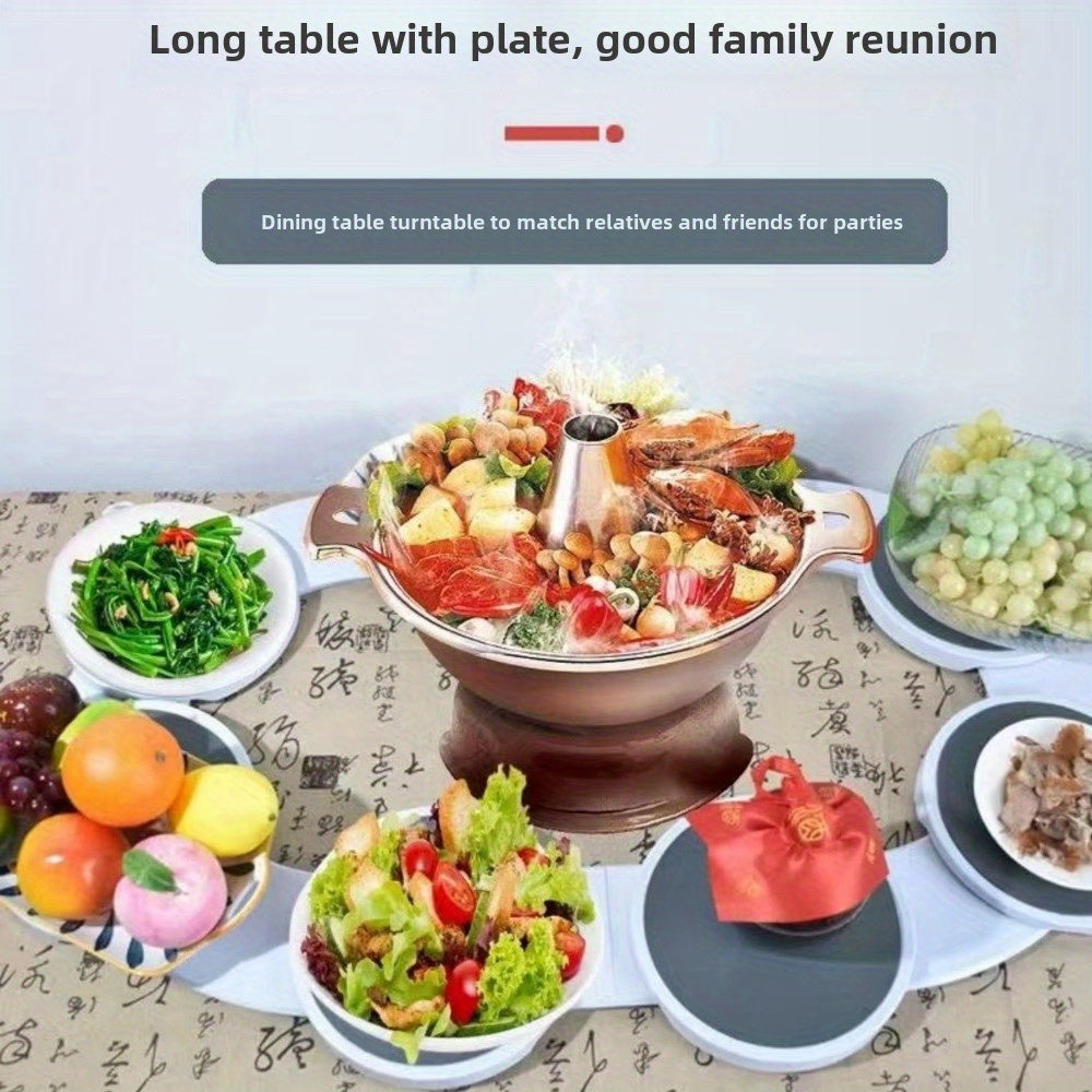 Versatile Rotating Dining Table Platter for Hot Pot, Family Gatherings