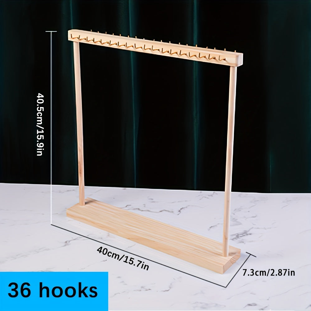 Деревянная подставка для украшений с двухсторонним держателем для ожерелий, ящик для хранения, домашний декор