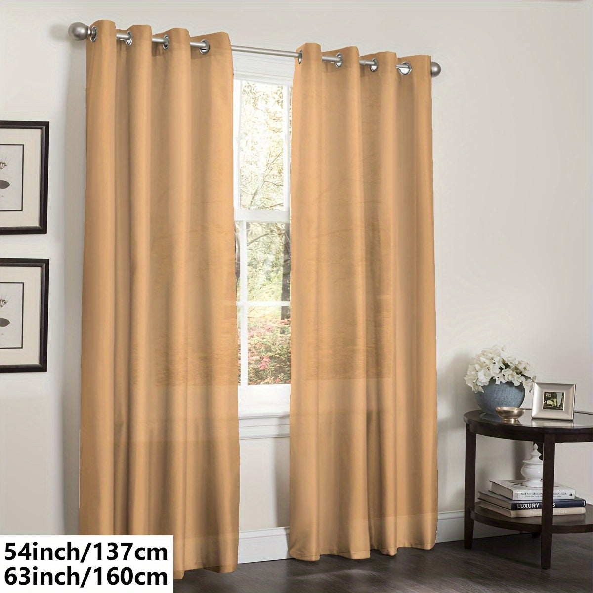Imitation Silk Rope Curtain for Bedroom and Living Room Single Panel