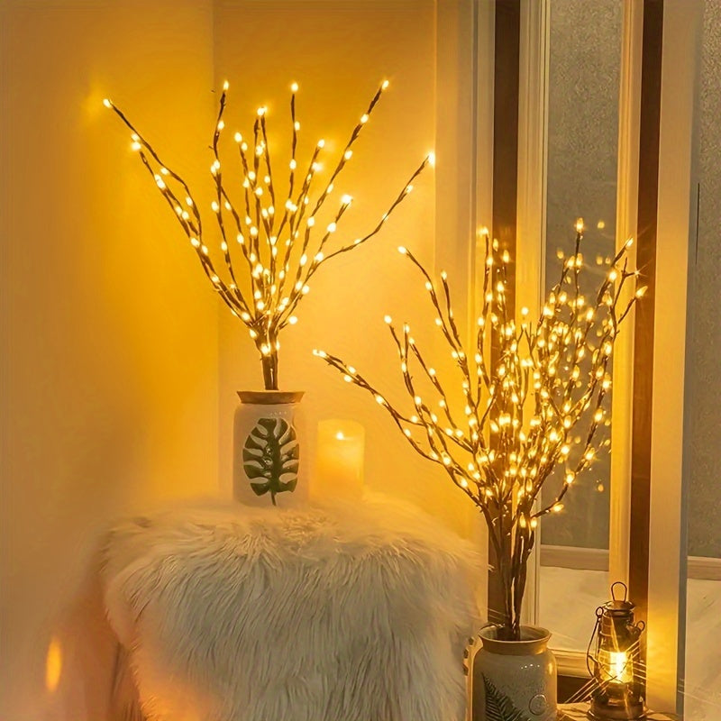 20LED Tree Branch Lamp Indoor Decorative Fairy Lights for Festive, Wedding, Ramadan Eid, Valentine's Day