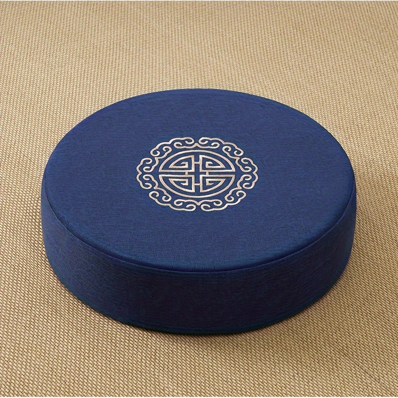 Round Tatami Floor Pillow for Meditation Non-Electrical Woven Fabric Cushion