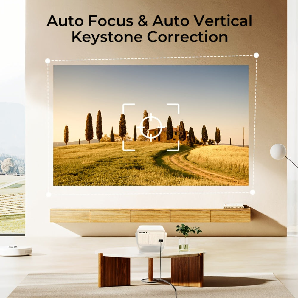 Smart 4K Projector with WiFi6 Auto Focus Android 11 Home Theater