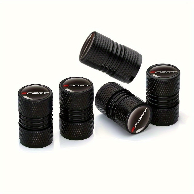 4 dona alyuminiy shinalar ventili bo'lagi qopqog'i, sport chang yopuvchi avtomobil g'ildirak havosi qopqog'i uchun transport vositalari