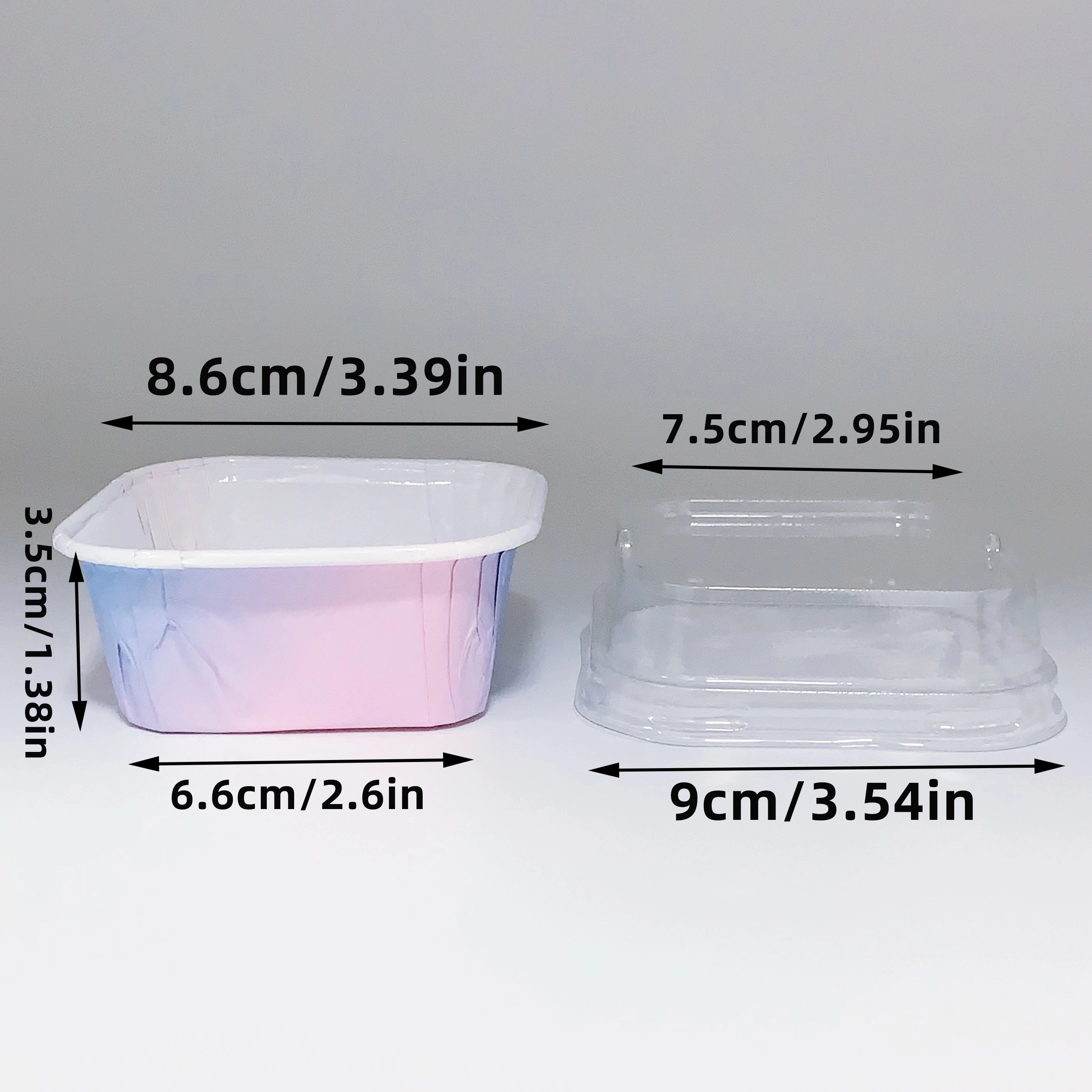 Set of 50 Colorful Foil Cupcake Liners with Lids, Oil-Proof Muffin Cups for Baking