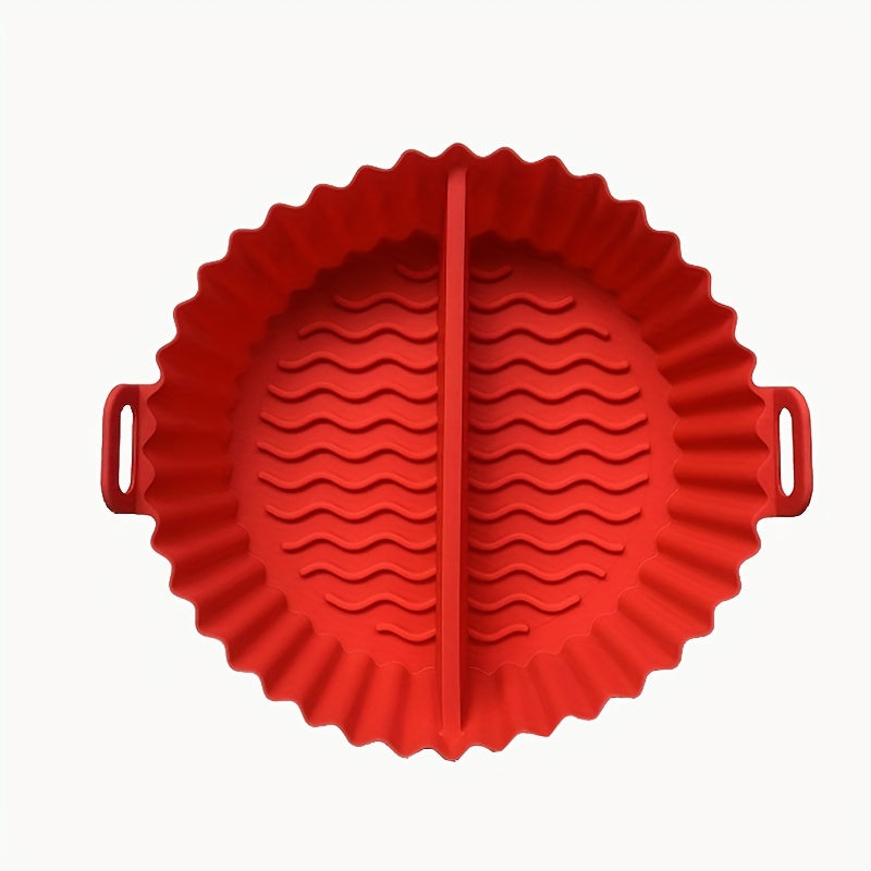 Silicone Air Fryer Liner with Divider, 19.99cm Top Diameter, Reusable Baking Tray