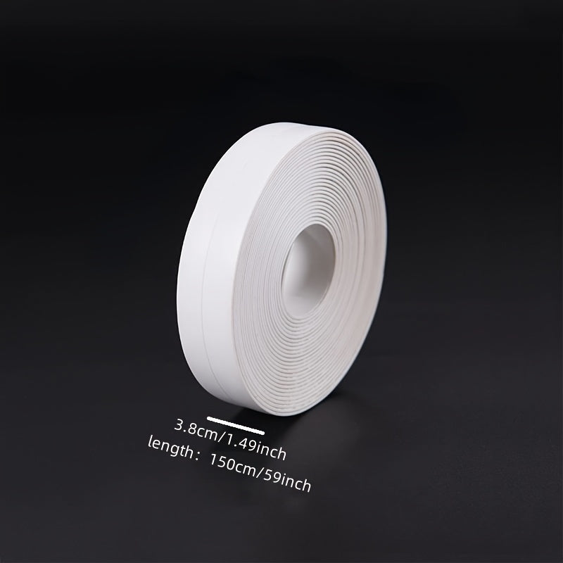 White Waterproof Caulk Tape for Bathroom and Toilet Self-Adhesive Sealant Strip for Bathtub Sink Wall Edges