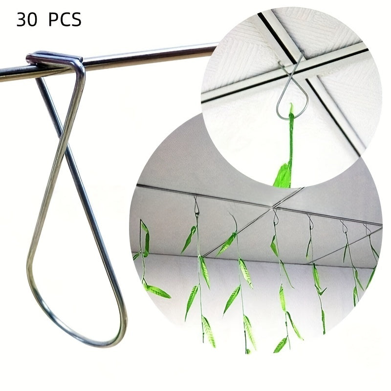 30 piezas de clips para ganchos de techo para colgar decoraciones en techos en T-Bar en oficina, aula, hogar y bodas