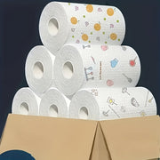 200-Pack Disposable Kitchen Towels, Super Absorbent, Multi-Fold, Variety Patterns