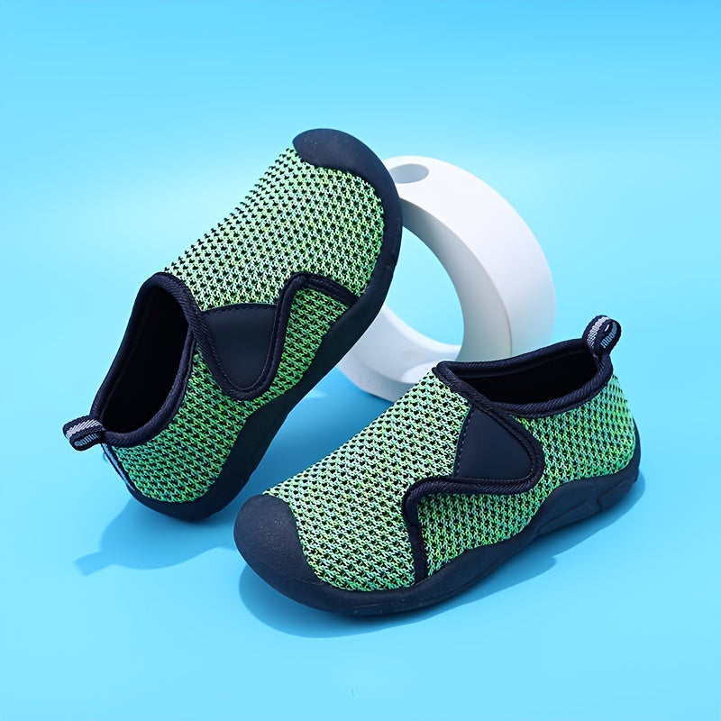 Boys Casual Sneakers Grass Green Breathable Non-Slip Soft Sole Indoor Outdoor