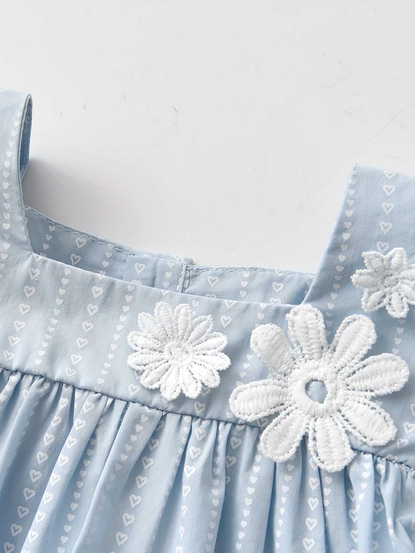 Girls Summer Outfit Set with Flower Pattern Lace Dress Pants and Headband for Toddler Baby Girls