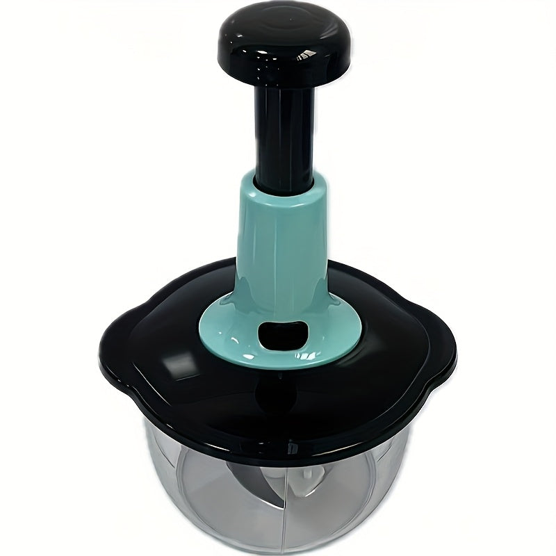 Metal Hand Food Chopper with Straight Blade Edge for Vegetables Fruits Herbs