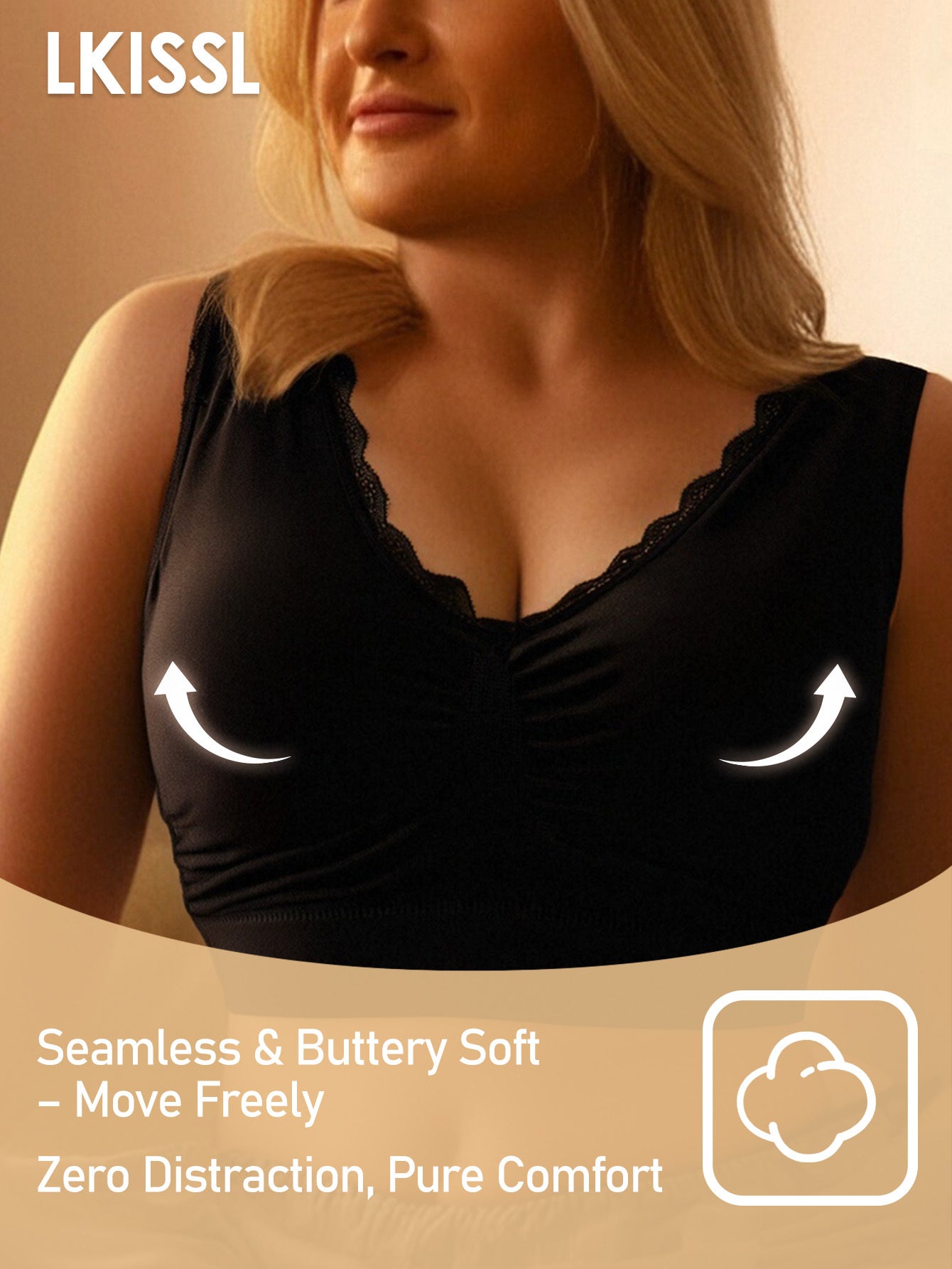 Plus Size Seamless Post-Surgery Bra Full Coverage Wide Band Comfortable