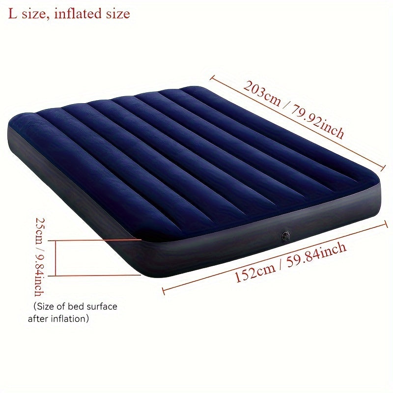 Inflatable Mattress for 2 People Portable Folding Bed PVC Camping Air Pad