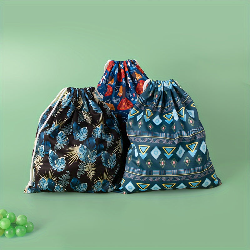 Reusable Wet Bag 25x30cm Waterproof Diaper Beach Pool Gym Organizer