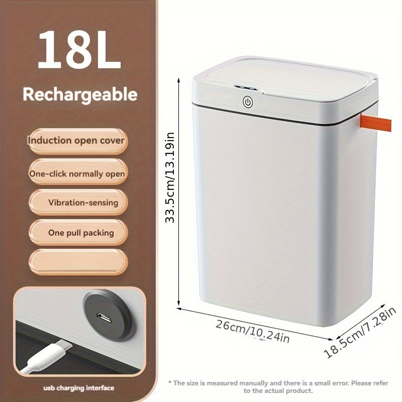 Smart Infrared Wireless Automatic Trash Can with Rechargeable Lithium Battery for Kitchen and Bedroom