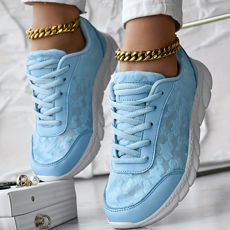 Women's Mesh Lace Sneakers Breathable Lightweight Casual Shoes