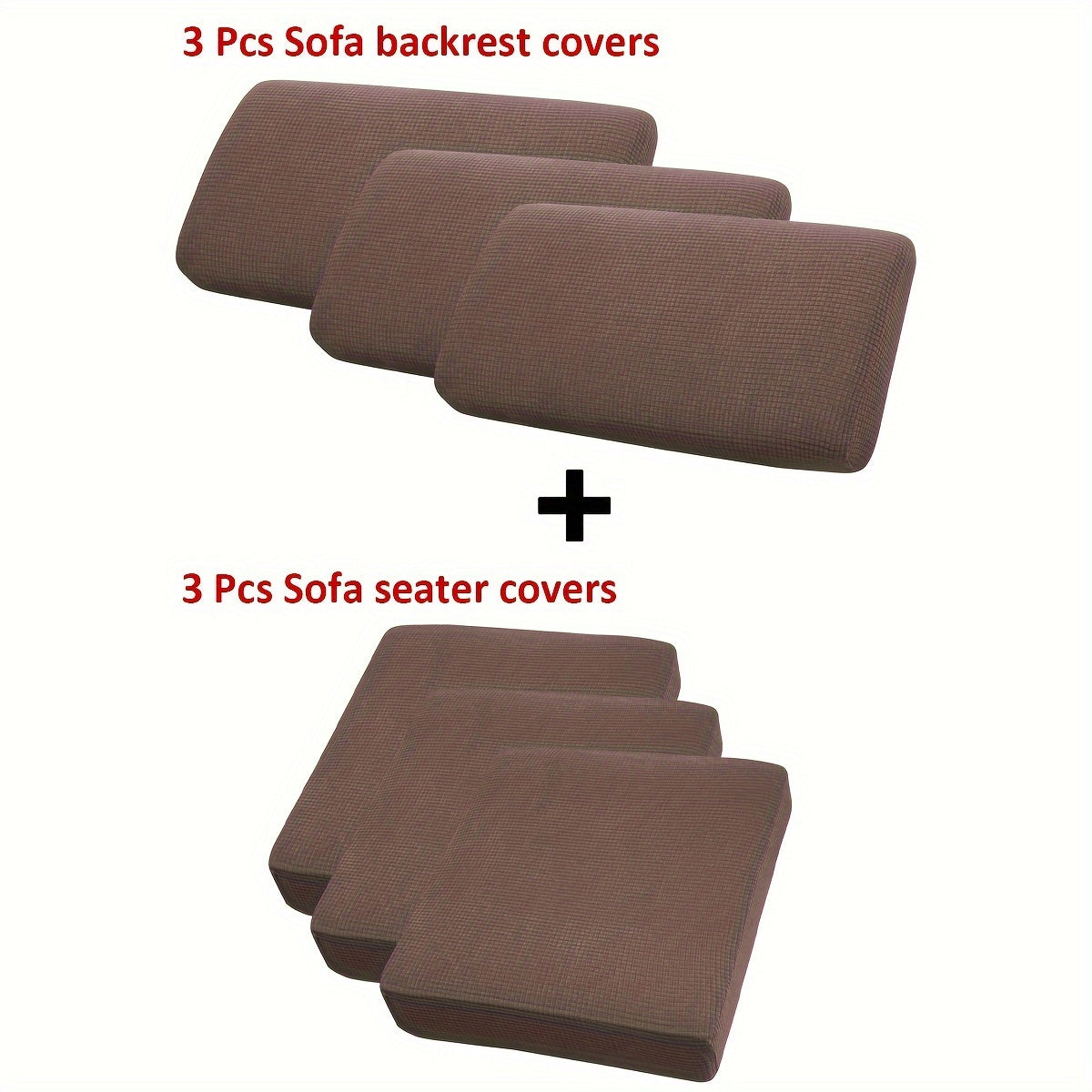 Waterproof Corn Grain Material Sofa Cushion Covers Set of 2 or 6 Protect Furniture Home Decor