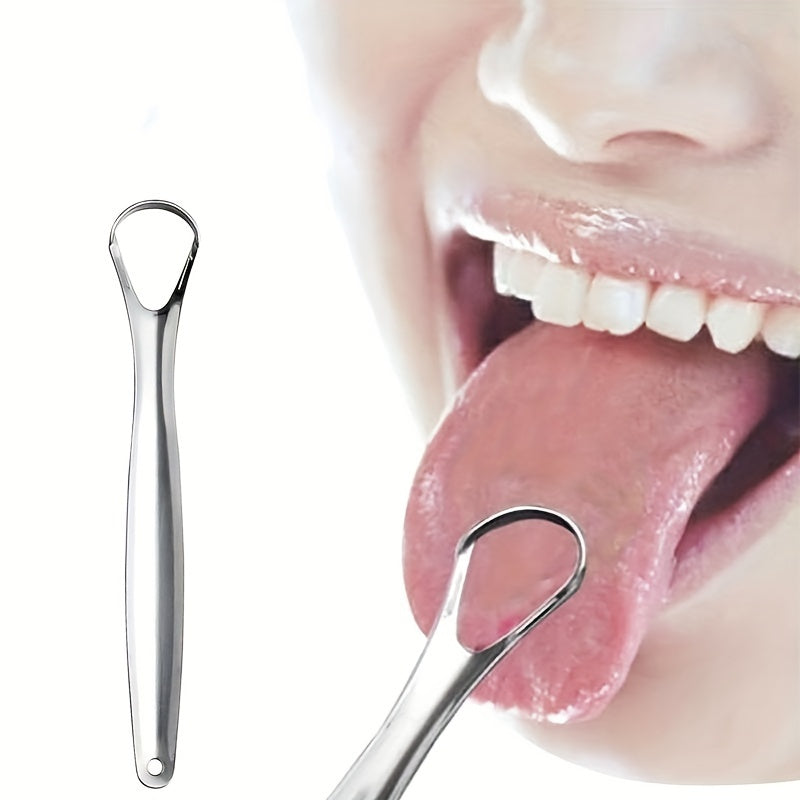 Stainless Steel Tongue Scraper Portable Oral Care Tool for Fresh Breath