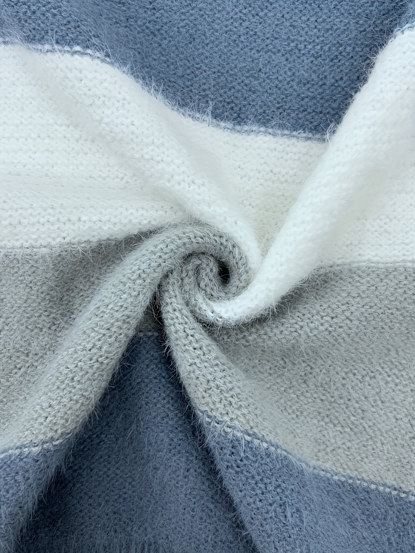 Plus Size Color Block Cardigan Women's Long Sleeve Stretch Fall Winter