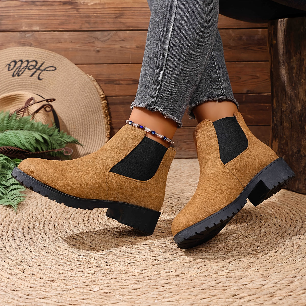 Ayollar uchun Chelseay chakka botlari, yopish uchun, o'rta shish, barcha mavsumlar, qora, jigarrang, ko'k