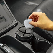 Universal Plastic Car Trash Can Circular Cross-Shaped with Lid and Pen Holder