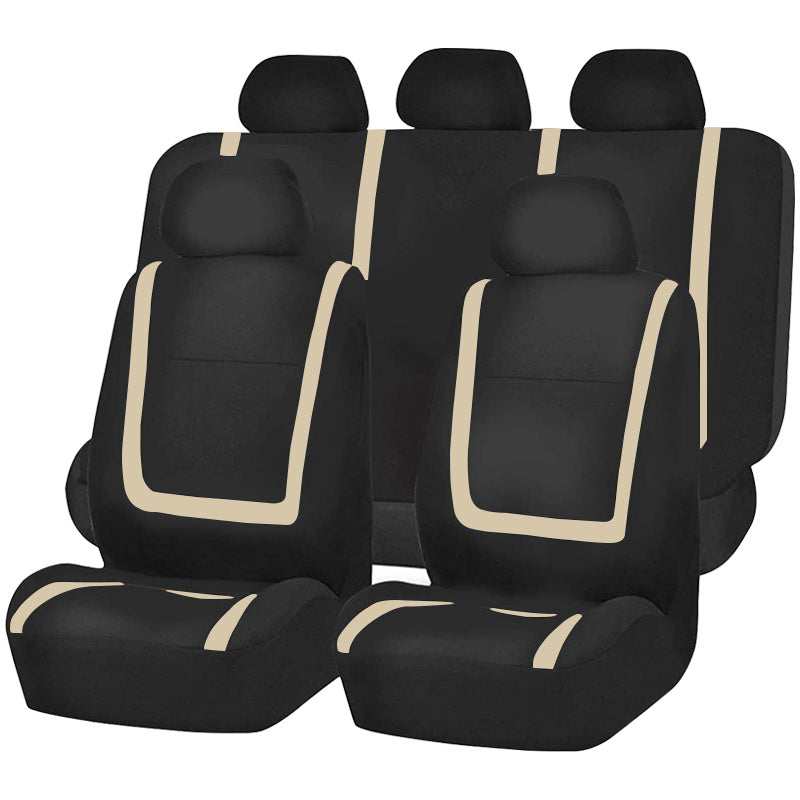 Universal Car Seat Covers Full Set Polyester Gray Purple Black Blue Red