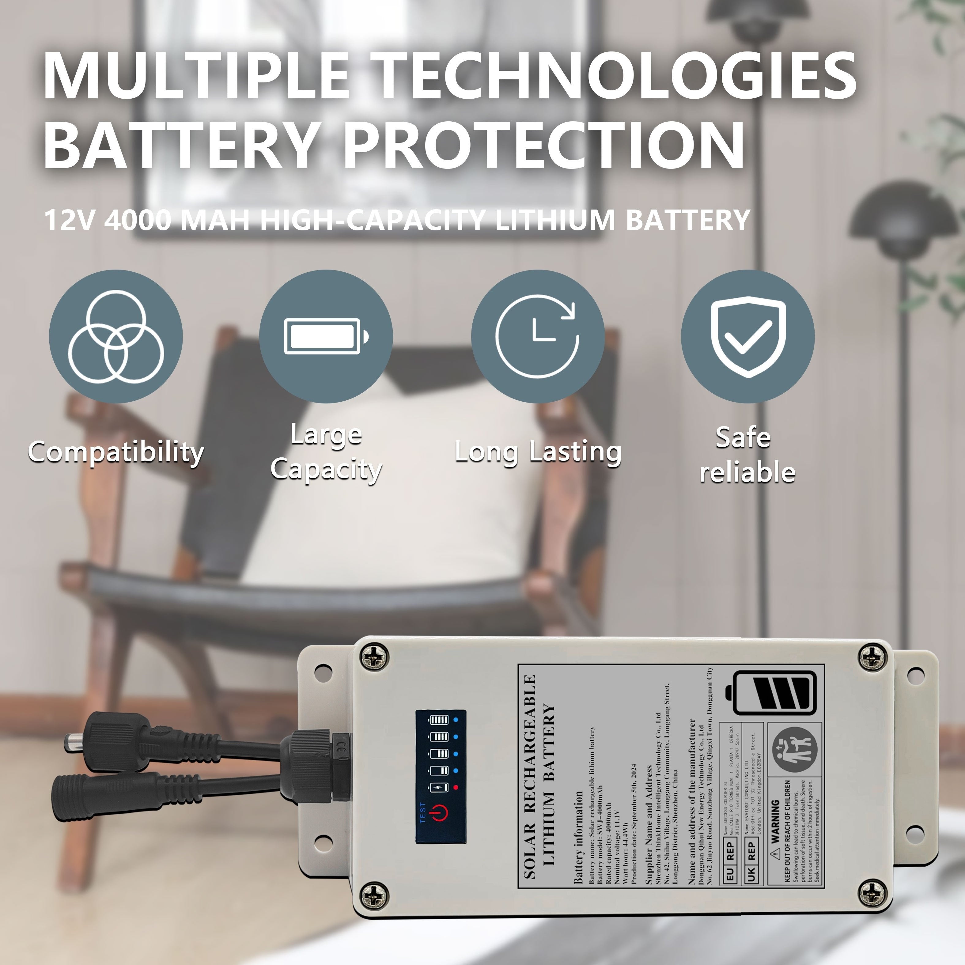 Qayta tiklanadigan batareyali quyoshli ventilyator, 25W quyoshli ventilyator to'plami va 8 dyuymli ventilyator bilan ishlaydi, issiqxona, ichki joylar va kichik binolar uchun mos.