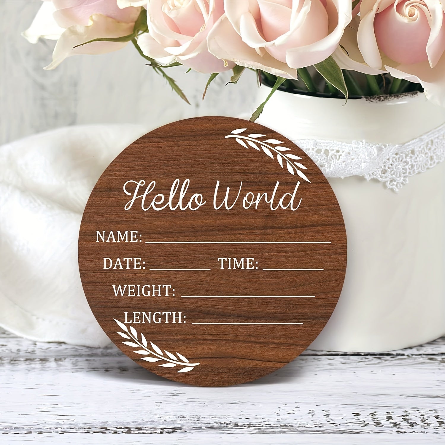 Baby Nursery Decor Custom Birth Announcement Plaque Welcome Sign for Newborns
