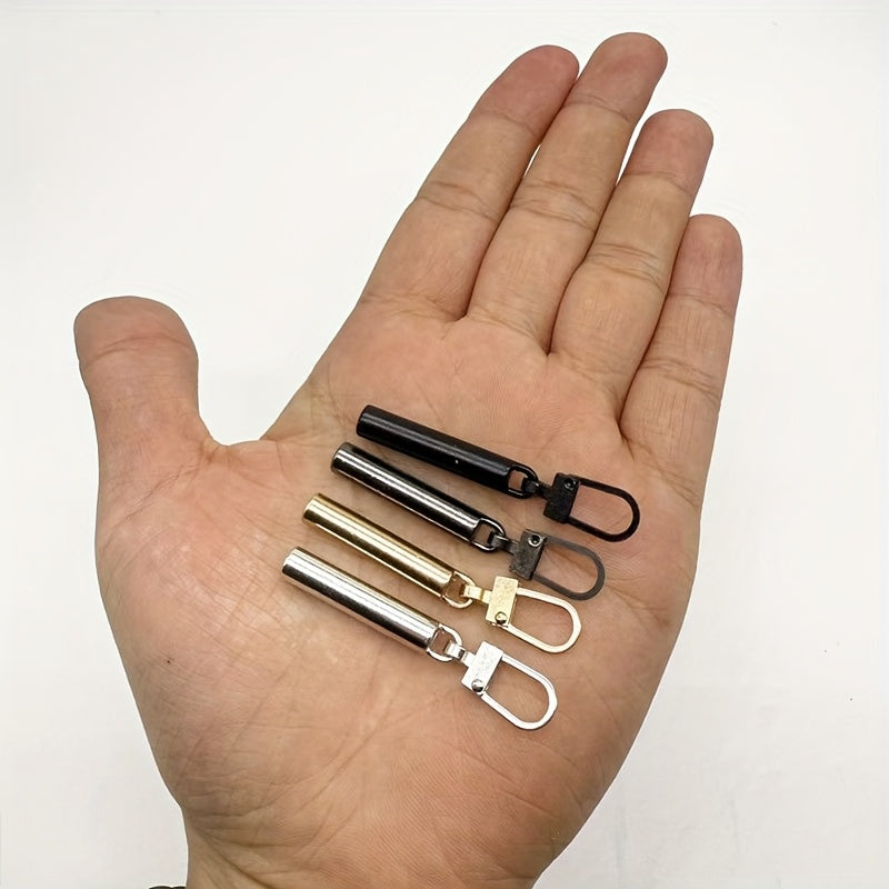 Unisex Leather Wallet With Four Detachable Metal Zippers