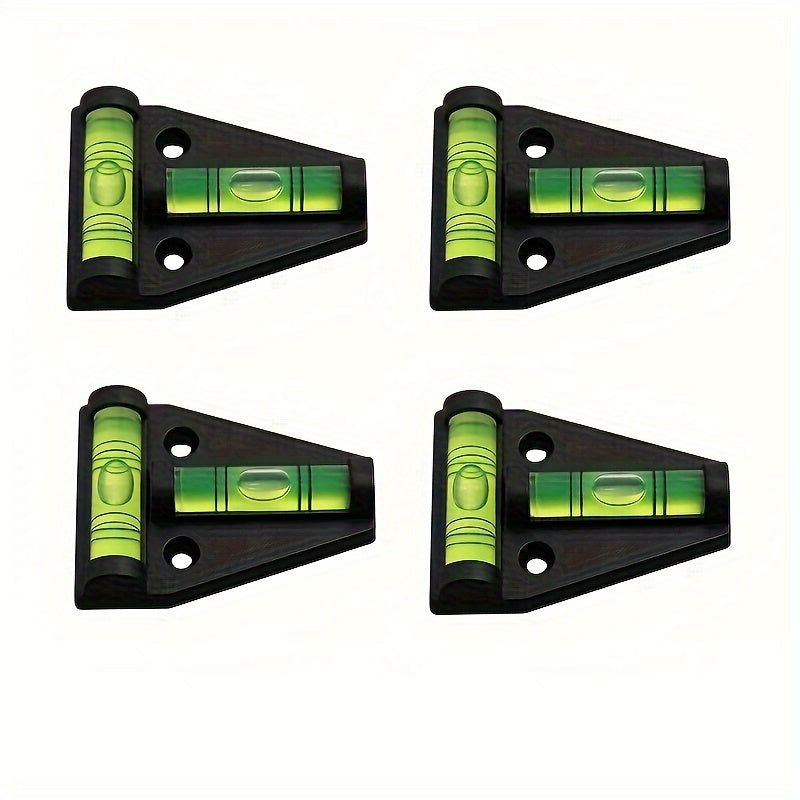 Juego de 4 niveles de burbuja impermeables para autocaravanas, comprobador cruzado, nivelador externo de expansión para camper y remolque