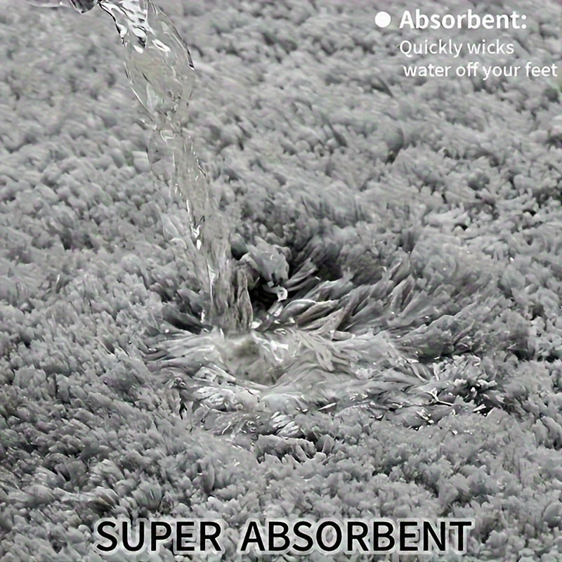 Juego de 3 alfombrillas de baño de felpa antideslizantes, suaves y absorbentes, alfombrillas de baño de poliéster