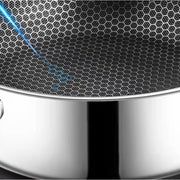 Stainless Steel Saucepan with Glass Lid Non-Stick Induction Compatible