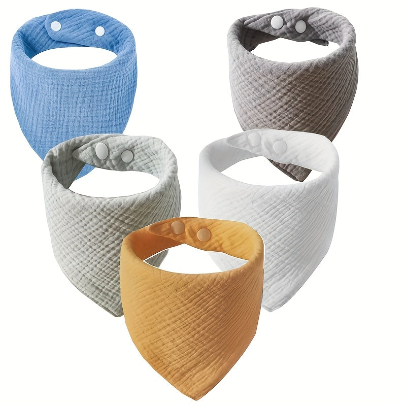 3 Pack Baby Bibs for Teething and Drooling, 4-Layer Soft Absorbent Bandana Bibs