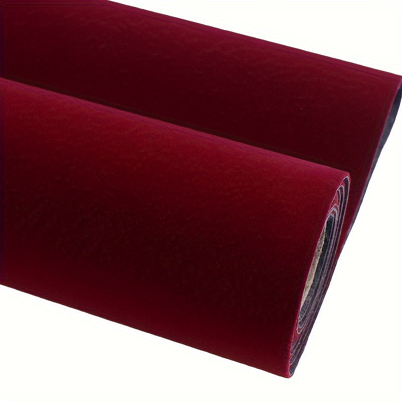 Self-Adhesive Velvet Felt Sticker Roll 1.2mm Black Red Gray Decorative Fabric for DIY Crafts Jewelry Boxes Car Interior