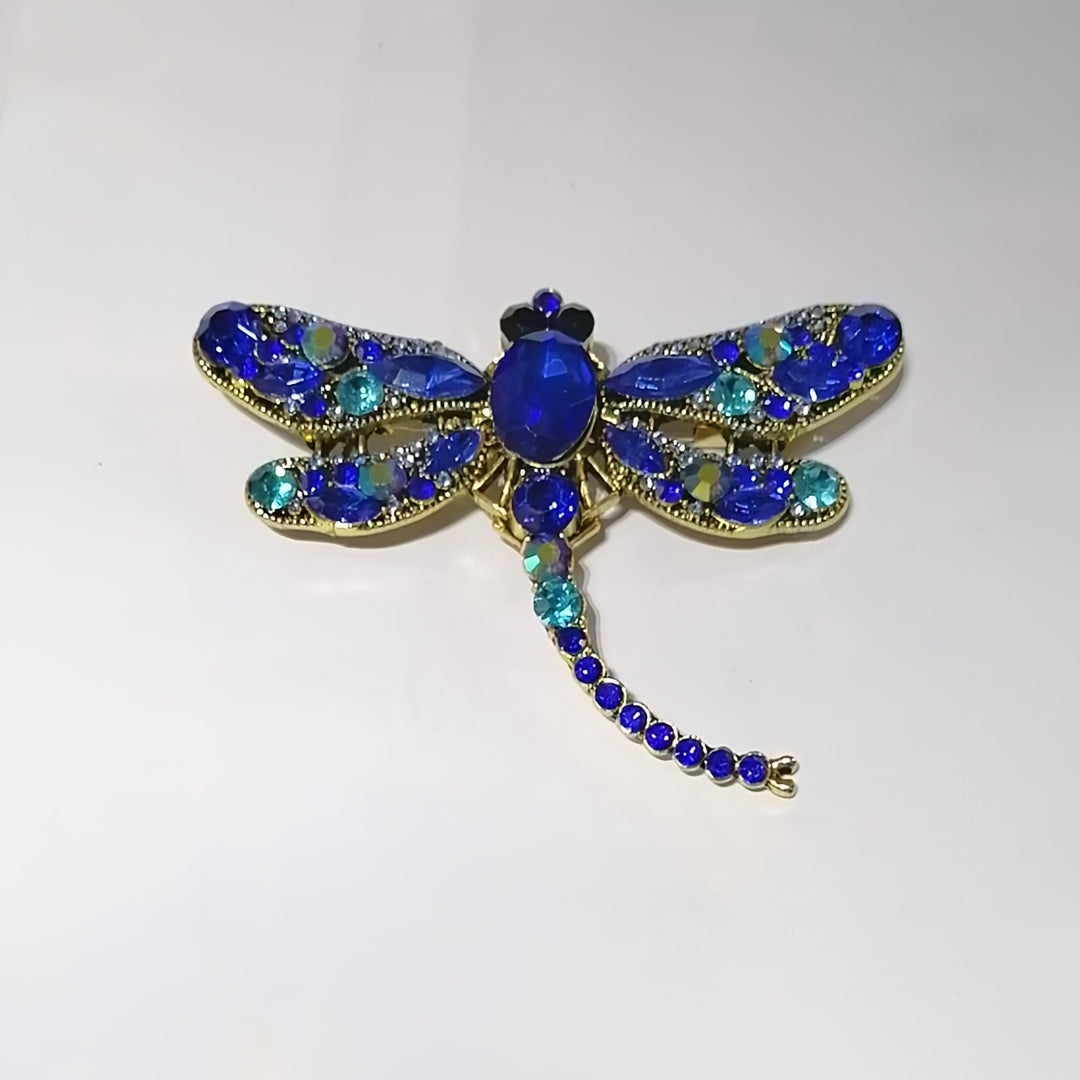 Women's Dragonfly Brooch with Rhinestones Retro Design Elegant Jewelry