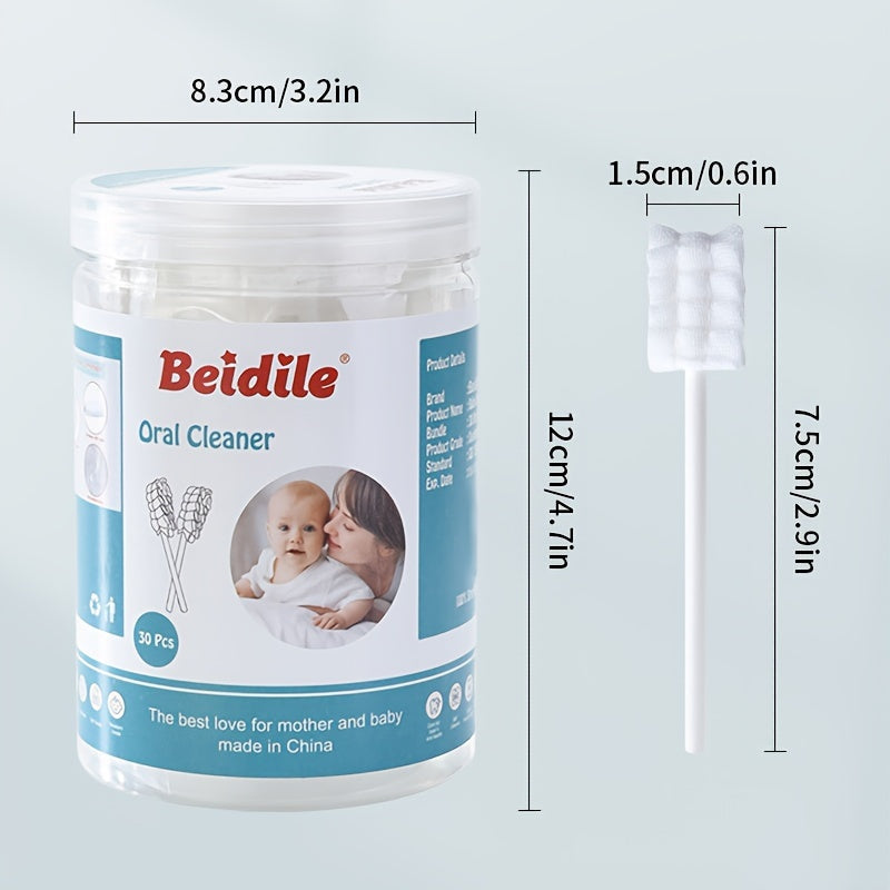 Набор из 30 чистящих языков, одноразовые марлевые зубные щетки для ухода за полостью рта, палочки для чистки полости рта для ежедневного ухода за семьей