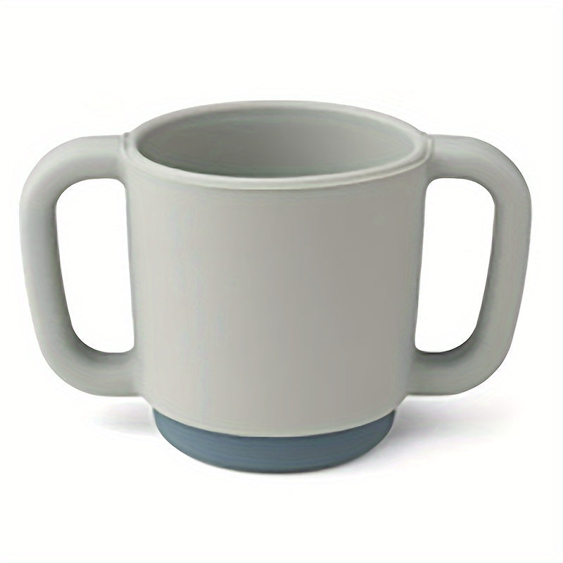 Силиконный обучающий стакан для детей с сертификатом пищевого качества, идеально подходит для детского питания или воды, две ручки для удобного захвата, без BPA