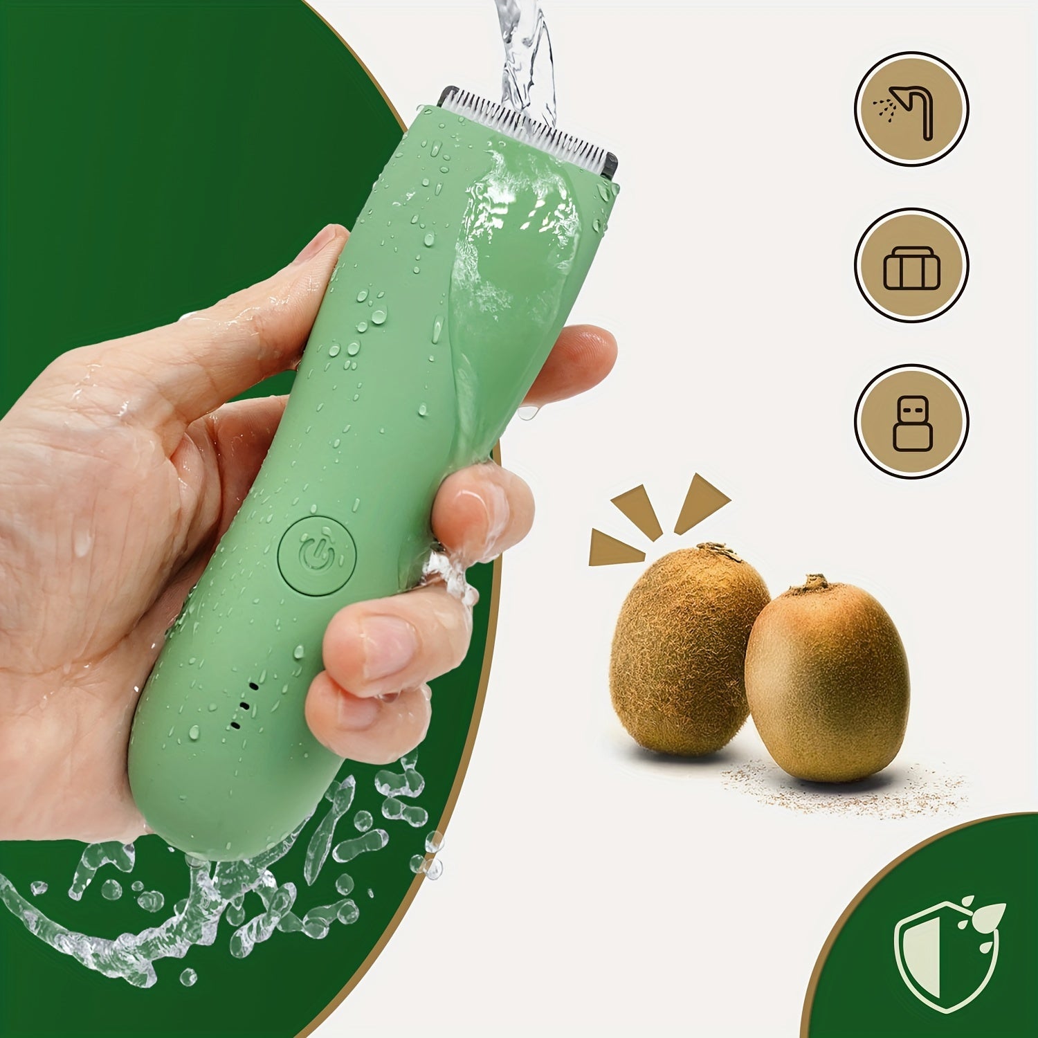 Men's Body Hair Trimmer with Ceramic Blade Rechargeable Electric Grooming Tool for Men and Women