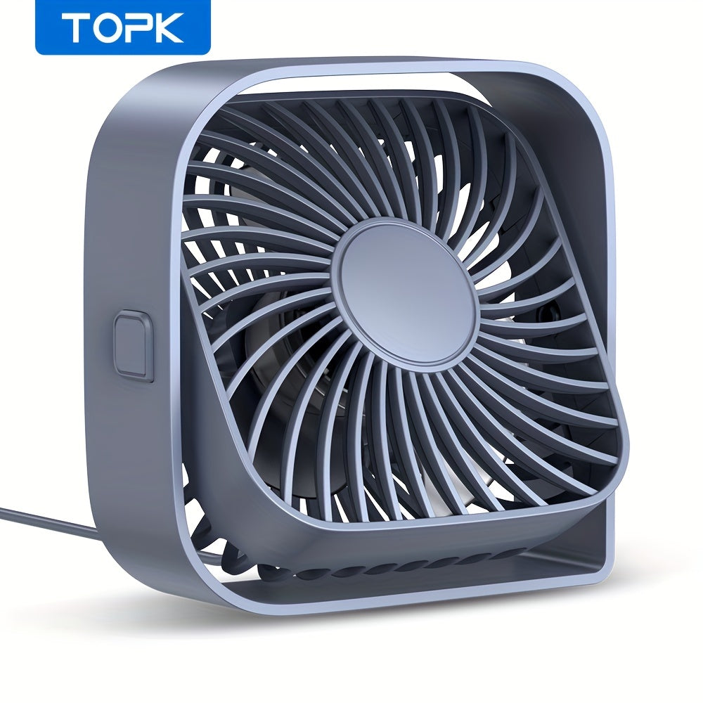Portable USB Desk Fan with 3 Speeds Silent 360° Operation