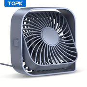 Portable USB Desk Fan with 3 Speeds Silent 360° Operation