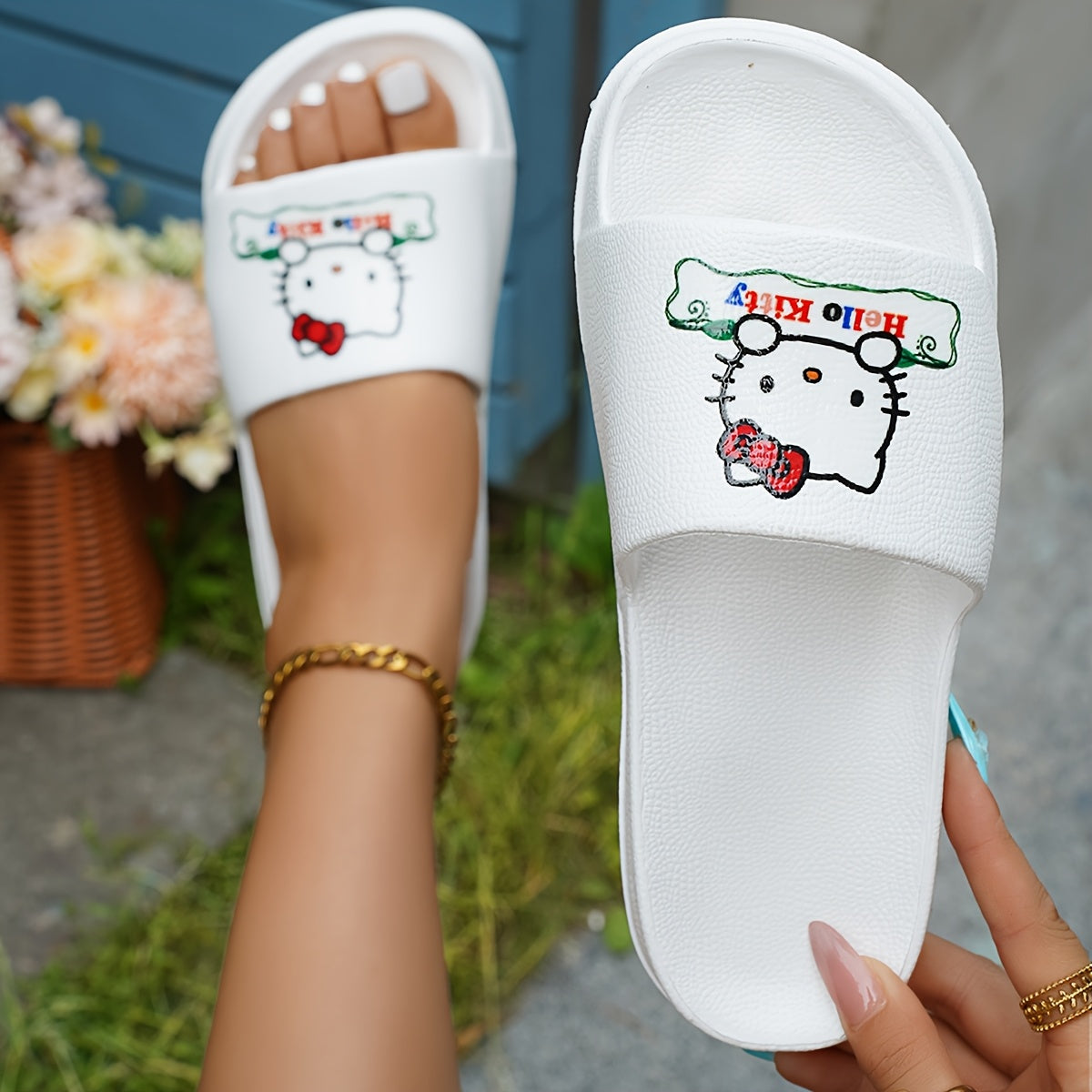 Women's Summer EVA Sandals Flat Heel Open Toe Slip-On Casual Footwear