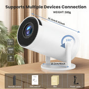 Mini Video Projector with Android TV, 1080P Support, WiFi6, Auto Focus