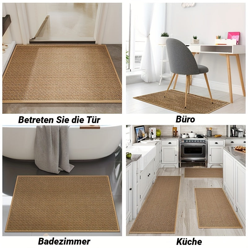 Textured Farmhouse Rug with Anti-Shedding Fade-Resistant Durable Material for High-Traffic Areas