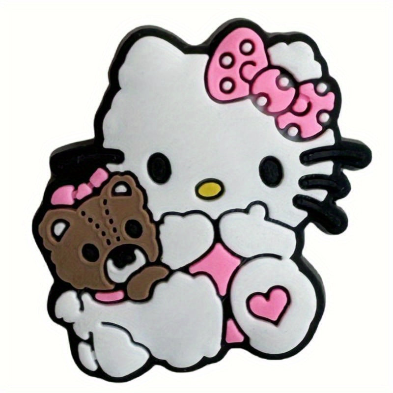 Kids Shoe Charm Set PVC Rubber Garden Shoe Decorations Removable Holes