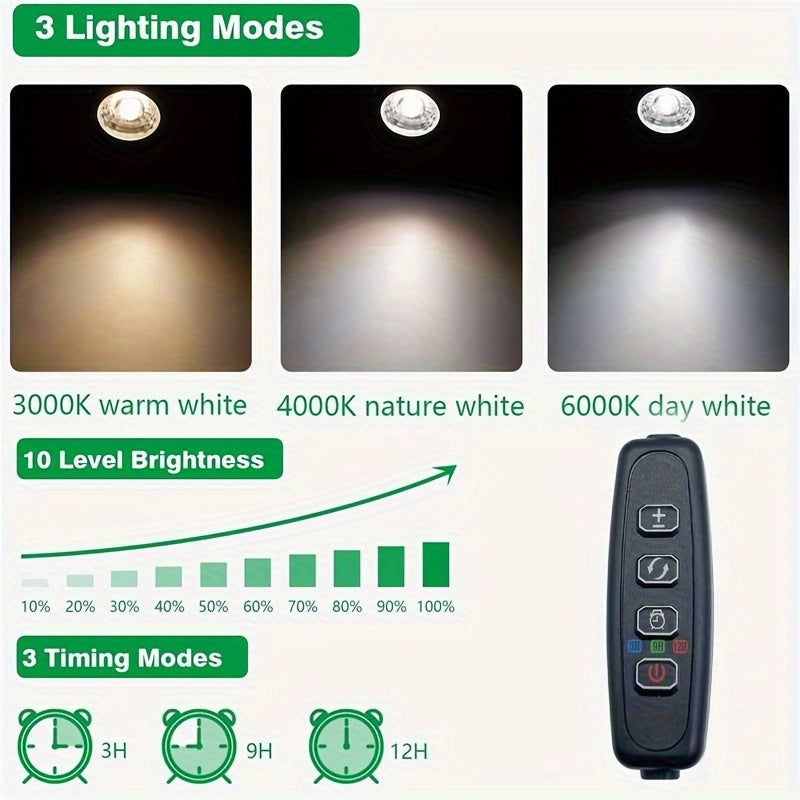Two-Pack 5W LED Uplights Dimmable Adjustable Color Temperature for Plants Artwork