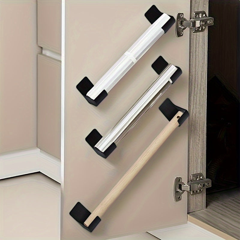 '- Набор из 4 полок для хранения на кухне без отверстий - Универсальное решение для хранения мусорных мешков, кухонных принадлежностей и многого другого - Идеально подходит для хранения сбоку холодильника, в шкафу и для хранения зонтов